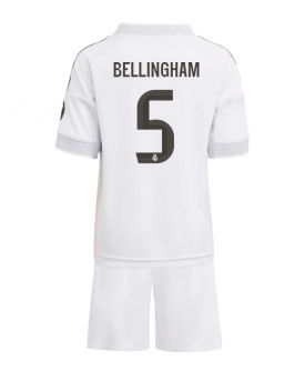 Real Madrid Jude Bellingham #5 Maglia Gara Casa Repliche 2025-26 Bambino Maniche Corte